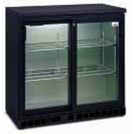 Plug-in glass fridge-freezer, Maxiglass, with 2 glass sliding doors product photo