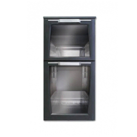 Storage unit, X/5DG41, anthracite, glass front, 2 drawers 5/12-7/12 product photo