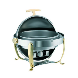 chafing dish Royal Gold round with roll cover Ø 550 mm product photo  S