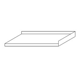 worktop 2800 mm  x 700 mm upstand 40 mm rearward|40 mm at the right side product photo