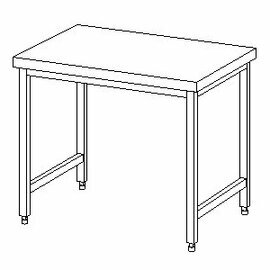 work table without ground floor | 2500 mm x 700 mm H 850 mm | worktop 1.5 mm product photo