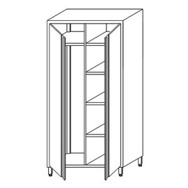 tall cabinet with 5 shelves with wing door 800 mm  x 500 mm  H 1800 mm product photo