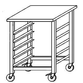 trolley | 5 slots | 655 mm x 700 mm H 850 mm | wheeled product photo