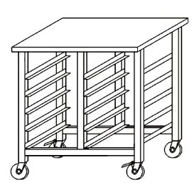 trolley | 10 slots | 810 mm  x 600 mm  H 850 mm | wheeled product photo