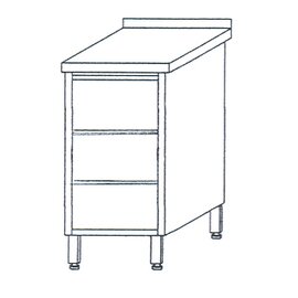 cupboard with 3-drawer unit | upstand 450 mm  x 600 mm  H 850 mm product photo