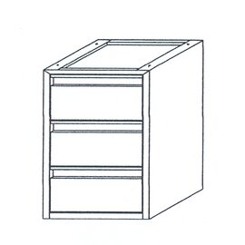 substructure drawer unit with 3 drawers | 420 mm  x 490 mm  H 600 mm product photo