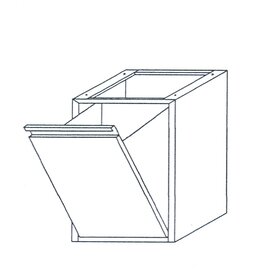 undercounter bin stainless steel  L 420 mm  B 640 mm  H 600 mm product photo