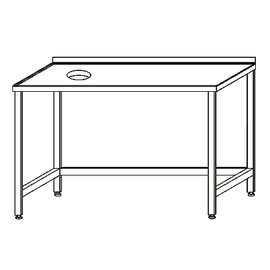 work table | preparation table with discharge chute KST - 143 L 1000 mm W 600 mm product photo