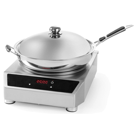 induction wok with wok pan 5 kW | 1 cooking zone | countertop device product photo