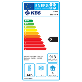 bakery refrigerator BKU 688 W white | 447 ltr | changeable door hinge product photo  S