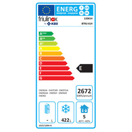 Bakery Freezer BTKU 614 | 600 ltr | door hinge on the right product photo  S