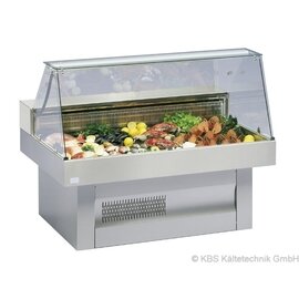 refrigerated fish vitrine Oceanus 150 C 230 volts | rounded windscreen | perforated sheet product photo