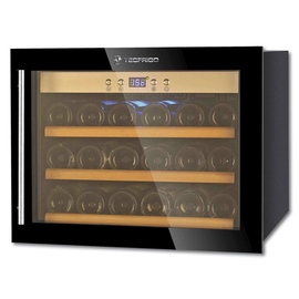 built-in wine refrigerator Merlo 1 black  | glass door | static cooling product photo