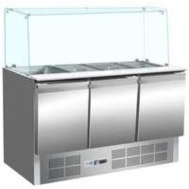 saladette KBS 904 with countertop glass unit | 400 ltr | convection cooling | gastronorm product photo