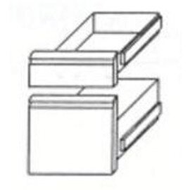 303001 Kühltischschubladensatz 1/3, 100 mm tief  + 2/3 GN 1/1, 200 mm tief, Mehrpreis statt Tür (für Kühltische "KT 110, 210, 310 u. 410" product photo