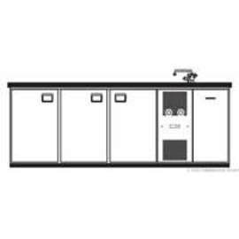 beverage counter Bristol 2 sinks on the right | 3 doors | 350 watts 230 volts product photo