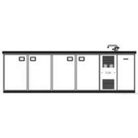 beverage counter Napoli 2 sinks on the right | 4 doors | 450 watts 230 volts product photo