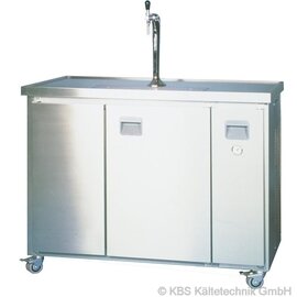 mobile counter Mobi 135 suitable for 2 KEG beer barrels 230 volts  L 1350 mm product photo