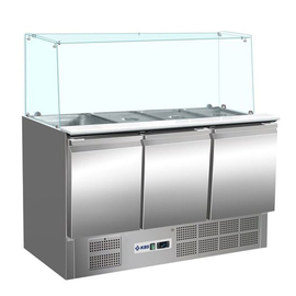 saladette KBS 904 with countertop glass unit | 400 ltr | convection cooling | gastronorm product photo