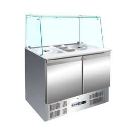saladette KBS 908 with countertop glass unit | 246 ltr | convection cooling | gastronorm product photo