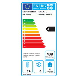 industrial covection fridge KBS 202 U black | 129.0 ltr product photo  S