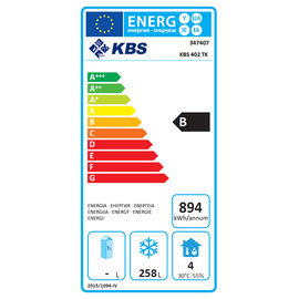 commercial freezer KBS 402 TK | 400 ltr white | static cooling | door swing on the right product photo  S