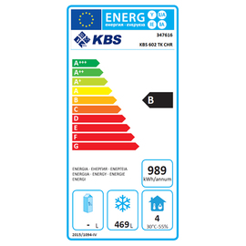 commercial freezer KBS 602 TK CHR | 600 ltr | static cooling | door swing on the right product photo  S