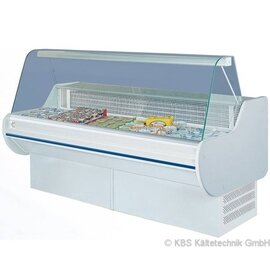 freestanding refrigerated counter Street 1500 white 230 volts | rounded windscreen product photo