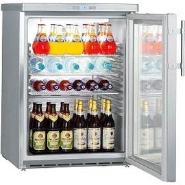 glass doored refrigerator FKUv 1663 CHR 141 ltr | convection cooling | door swing on the right product photo