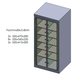 multi-compartment refrigerator HZS 1-12 | 12 compartments | door hinge on the right product photo  S