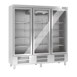 stainless steel refrigerator KU 1900 G with 3 glass doors | convection cooling 1852 ltr | 1343.0 ltr product photo