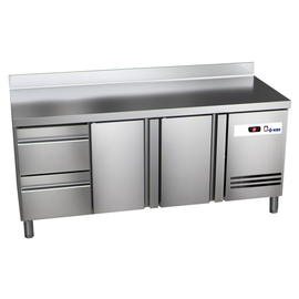 refrigerated table READY KT3002 convection cooling 172 Watt 452 ltr | upstand | 2 solid doors | 2 drawers product photo