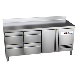 refrigerated table READY KT3004 convection cooling 172 Watt 452 ltr | upstand | 1 full door | 4 drawers product photo