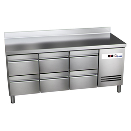 refrigerated table READY KT3006 convection cooling 172 Watt 452 ltr | upstand | 6 drawers product photo