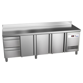 refrigerated table READY KT4612 convection cooling 298 ltr | upstand | 3 solid doors | 2 drawers product photo