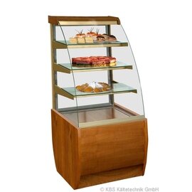 pastry sales counter Jamaika 700 230 volts | 3 shelves | rounded windscreen product photo