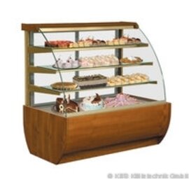 pastry sales counter Jamaika 1400 230 volts | 3 shelves | rounded windscreen product photo