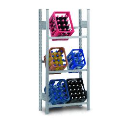 beverage crate add-on rack galvanised L 760 mm x 335 mm H 1750 mm suitable for 6 crates product photo