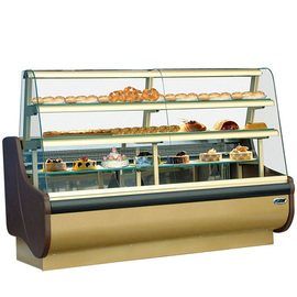 bakery counter Bake 1900 bronze coloured golden coloured | 3 shelves | rounded product photo