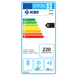 chest freezer KBS 26 white 197 ltr 0.63 kWh/24 hrs. product photo  L