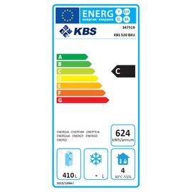 Euronorm refrigerator |bakery refrigerator KBS 520 BKU white 520 ltr | convection cooling | door swing on the right product photo  L