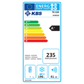 energy-saving freezer TK 220 white 215 ltr | static cooling | door swing on the right product photo  S