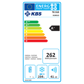 energy-saving freezer TK 310 white 215 ltr | static cooling | door swing on the right product photo  S