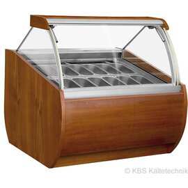 ice cream sales counter Aruba 1300 cherry wood coloured 230 volts | rounded windscreen product photo
