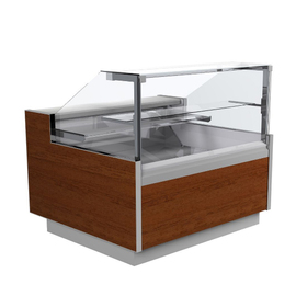 bakery counter 1875 BK-ZK cube oak coloured 230 volts | straight  | 2 drawers product photo