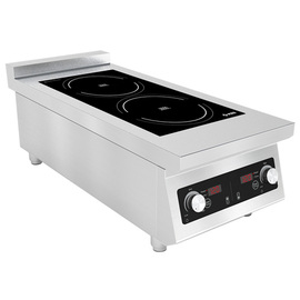 induction tabletop hob | 2 cooking zones | 400 volts 10 kW product photo