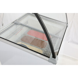 ice cream sales counter Primera 3 white 230 volts | rounded windscreen product photo S