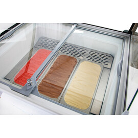 ice cream sales counter Primera 3 white 230 volts | rounded windscreen product photo S