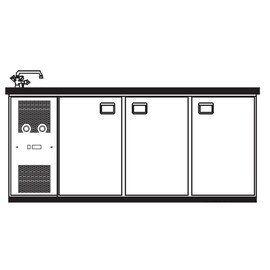 beverage counter London 1 sink on the left | 3 doors | 350 watts 230 volts product photo