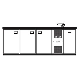 beverage counter Bristol 2 sinks on the right | 3 doors | 350 watts 230 volts product photo
